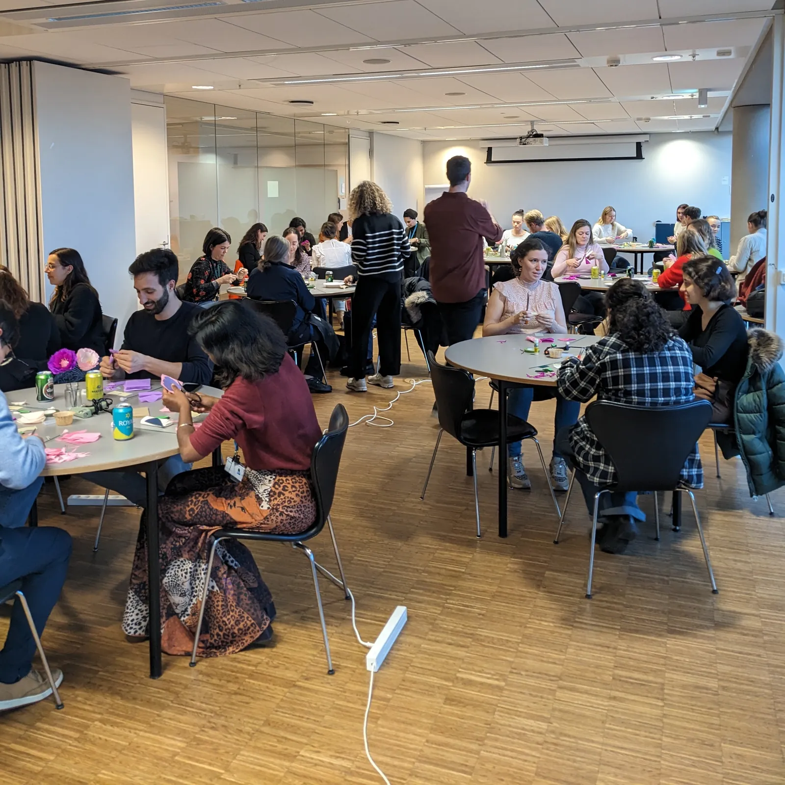 Ramboll Art Club peonies workshop